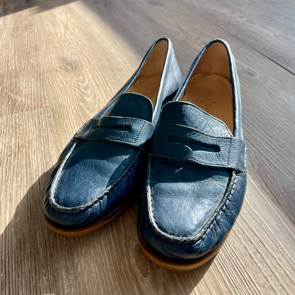 Cole Haan Women’s Steel Blue Leather Loafers, Size 8 - Picture 2 of 4